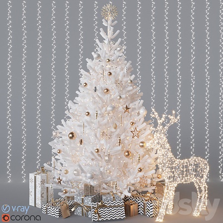 White christmas tree