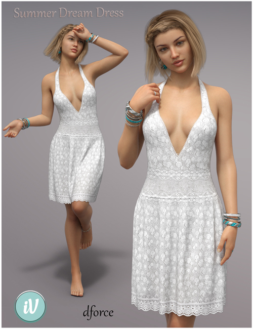 Dforce Iv Summer Dream Dress For Genesis Female S Daz D And Poses