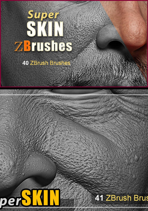 Super Skin - 41 ZBrush Brushes Set for Realistic Human Skin