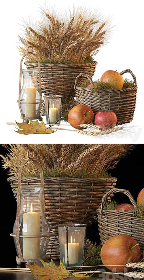 Decorative set with baskets 1