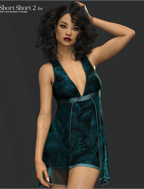 D-Force Short Short Dress 2 for Genesis 8 and 9 Females