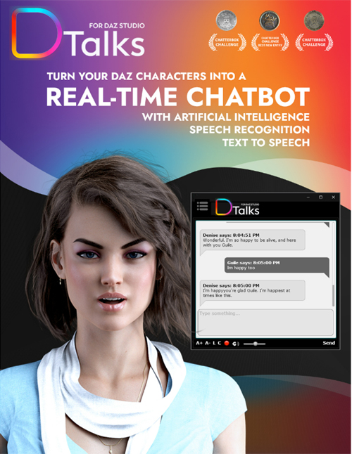 D-Talks! - Realtime Talking Chatbot for Daz Characters