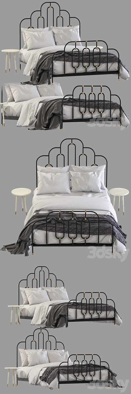 Bed Anthropologie art deco bed