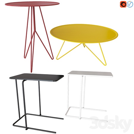 Set of coffee tables. Miniforms LINK. IKEA RIAN