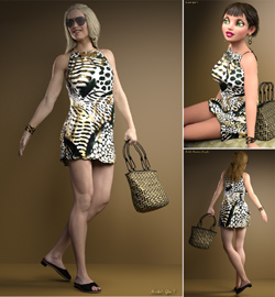 Beach Sip Outfit for Genesis 3 Female(s)