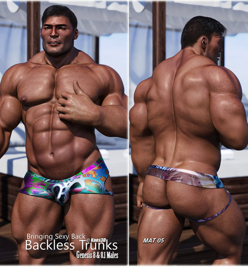 Bringing Sexy Back - Backless Trunks for Genesis 8 Male