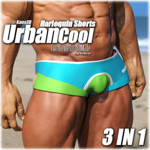 Urban Cool - Harlequin Shorts (3 IN 1) For Genesis 8 Male
