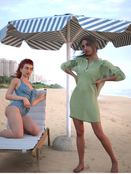 dForce Must-Have Beach Outfit for Genesis 8 and 8.1 Females