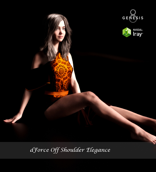 dForce Off Shoulder Elegance for Genesis 8 Females