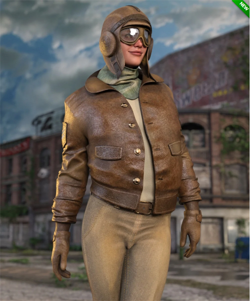 Retro Aviator Outfit for Genesis 9