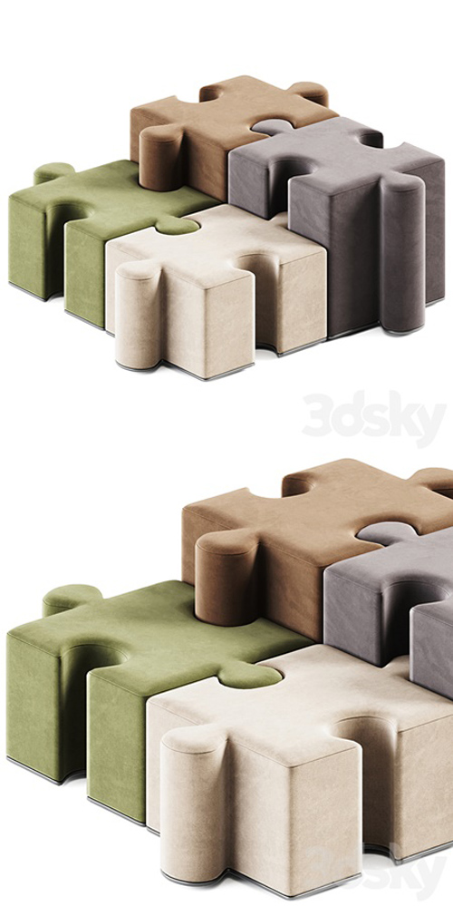 Puzzles Pouf by BuzziPuzzle / Pouf