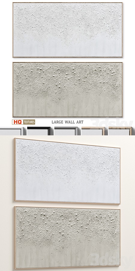 Panoramic Textured Plaster Wall Art C-577
