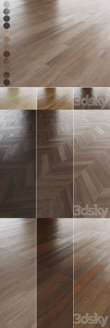 Oak parquet 12 colors.