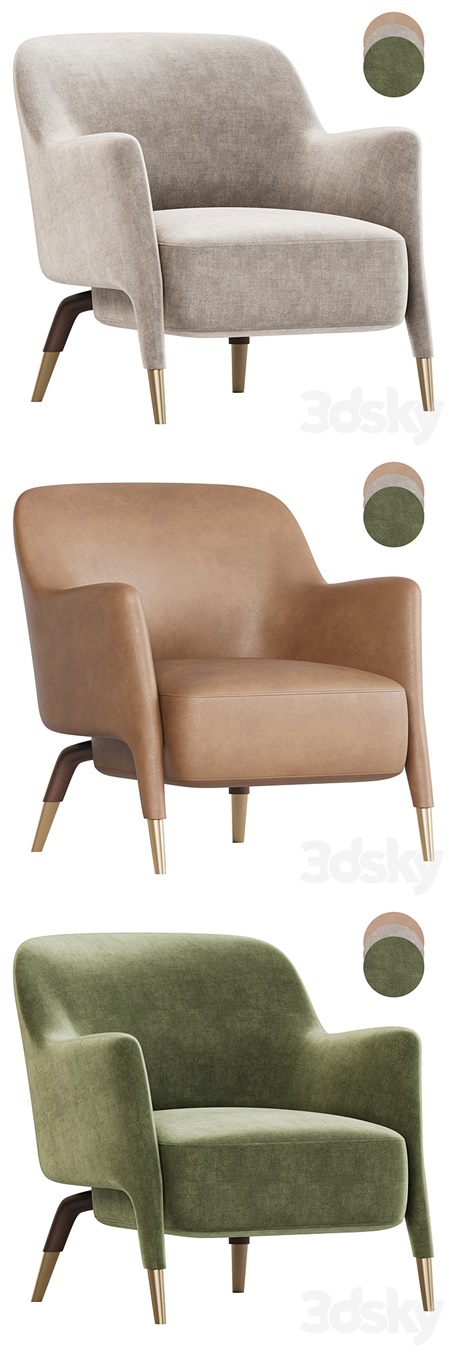 Armchair in Linen Molteni