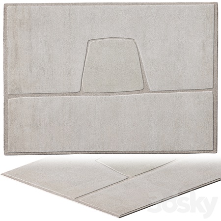 CC-Tapis Cut Out Monocromo Linen Rug