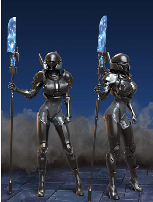 Abrion Lancer Heavy Armor Outfit For Genesis 8 And 8.1 Female