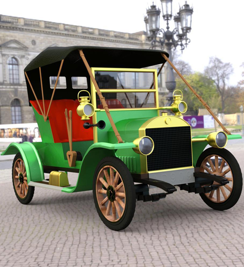 Opel Coupe 1909 for DAZ Studio
