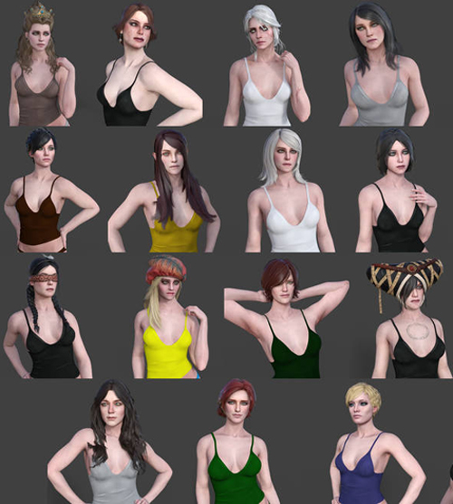 The Witcher 3 - Female Character Models for G8F