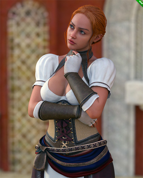 Eveline Medieval Tavern Maid Bundle for Genesis 9, 8.1 and 8 Female