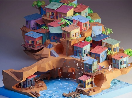 Class101 - Create Detailed and Colorful Low Poly Isometric Art by Angelo Fernandes