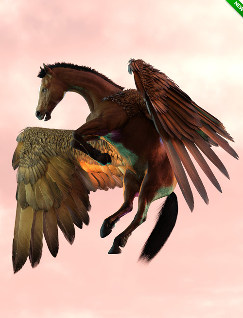 Hercules Gift Hierarchical Poses for Horse 3 and Pegasus Wings