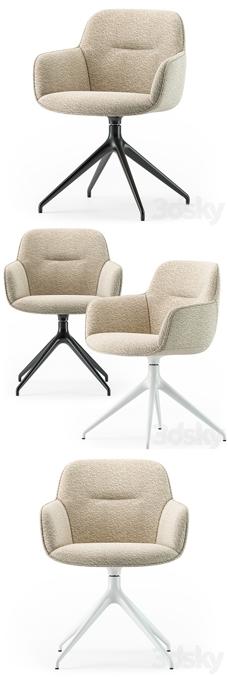 Calligaris Cocoon metal base armchair