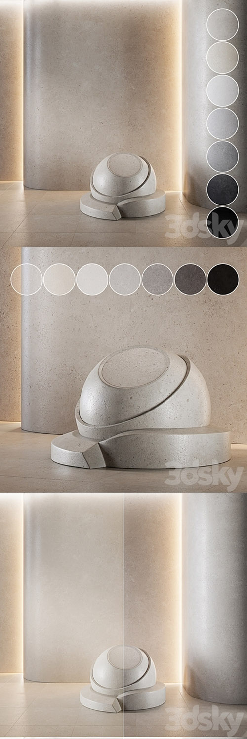 decorative plaster | Concrete set (seamless) | 05