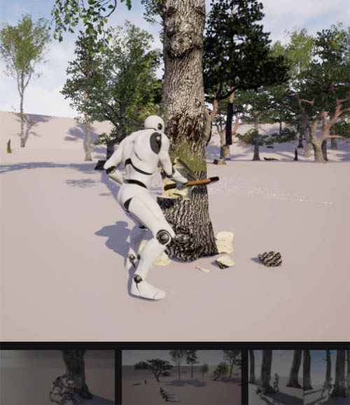 Chaos based Choppable and Interactive Trees V1