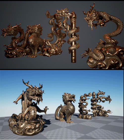 Chinese Dragon Statues