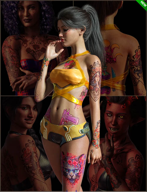 FPE Colorful Tattoos for Genesis 9