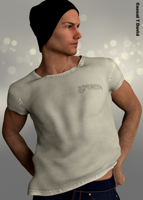 Casual T David for Genesis 8 Male