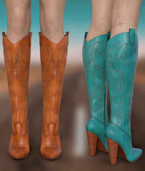 Western Boots with High Heels for G8F & G8.1F