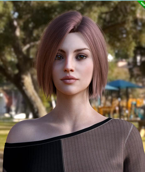 BS Short Hair for Genesis 9, 8.1, and 8 Female