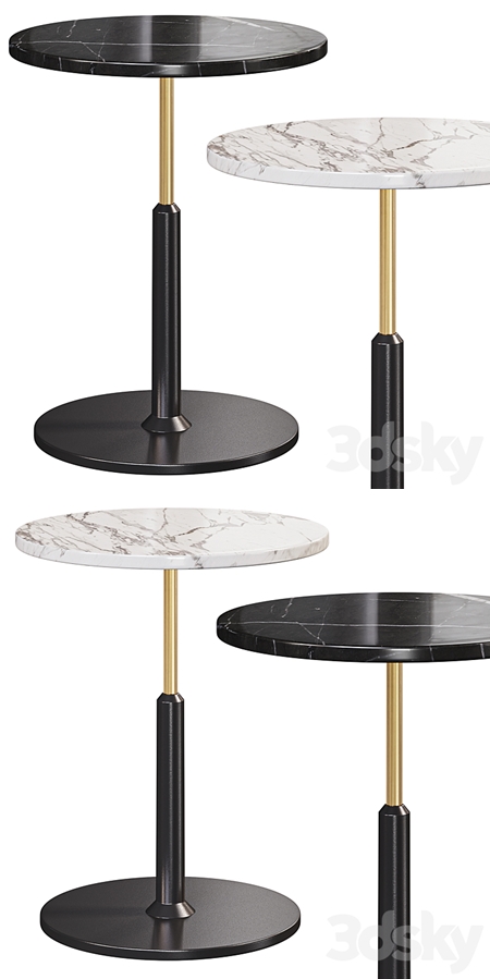 Modern Black Round Bar Table