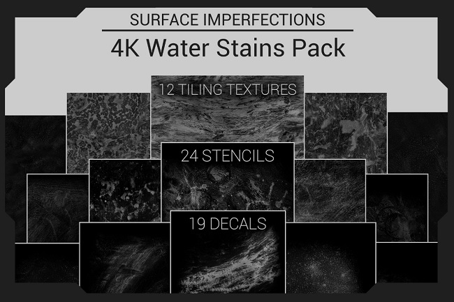 Artstation - Surface Imperfections - Water Stains Pack