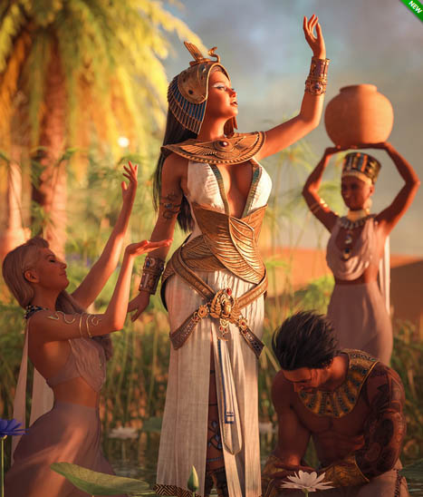 BW Cairo Grace Outfit For Genesis 9, Genesis 8, and 8.1 Female