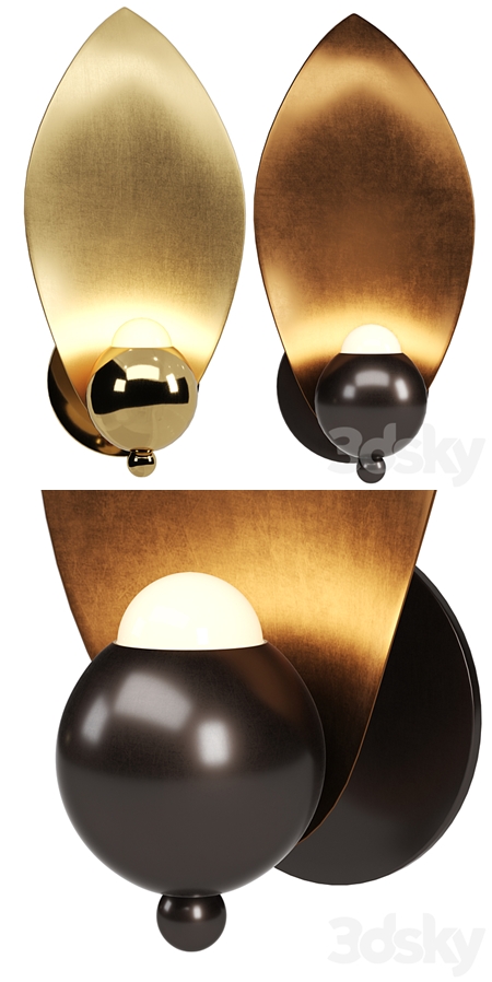 Sconce LAVRA Wall Lamp Gold / Mocha