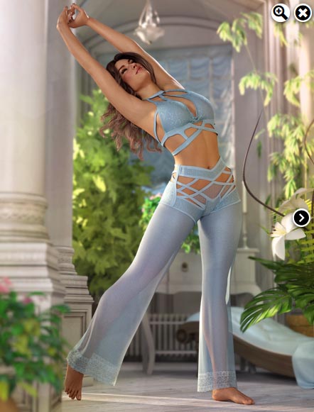 dForce Serenity Zen Outfit for Genesis 9, 8, and 8.1