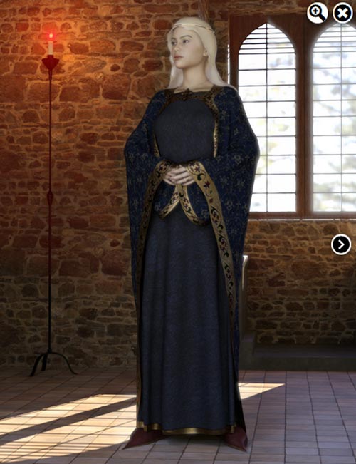 dForce Lancastrian Dress for Genesis 9 and 8