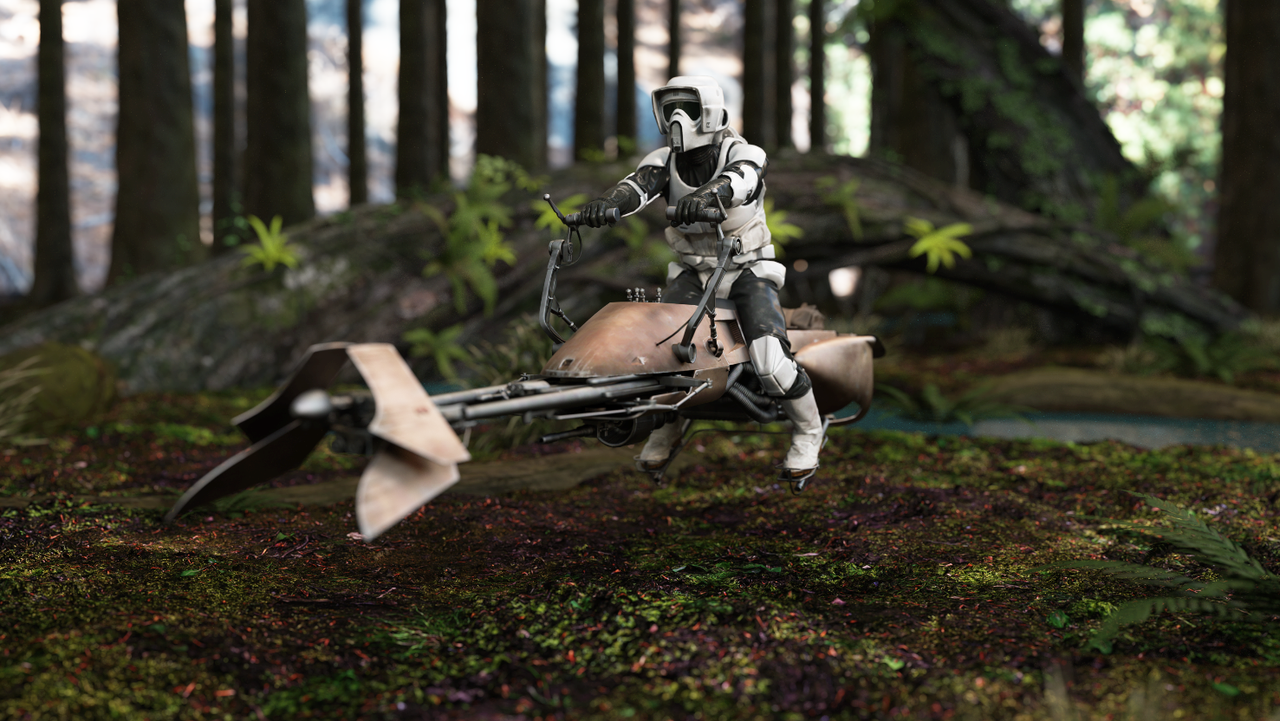 Star Wars Scout Trooper and Speeder Bike for G8M