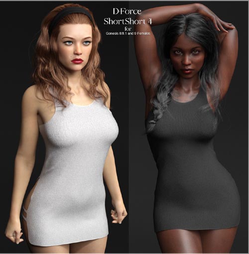D-Force Short Short 4 for Genesis 8 and 9 Females
