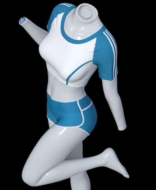 dForce SU Summer Gymnastics Suit for Genesis 9, 8.1, and 8 Female