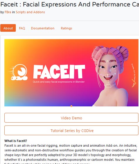 Blender - Faceit : Facial Expressions And Performance Capture (v2.3.9)