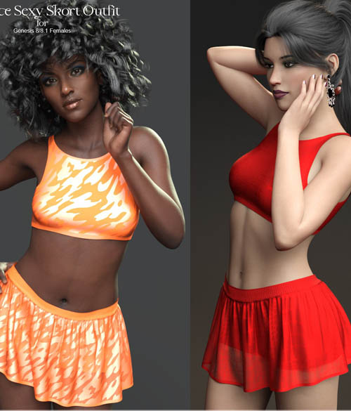 D-Force Sexy Skort Outfit for G8F and G8.1F