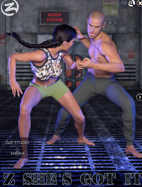 Z She's Got It - Combat Poses for Genesis 3 & 8