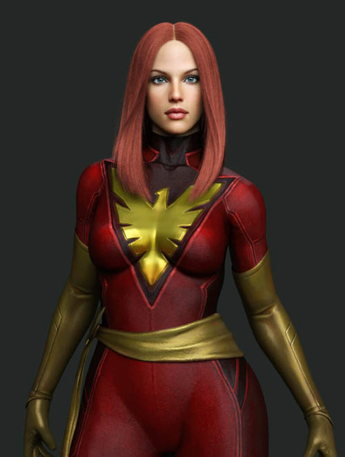 Dark Phoenix Outfit for G8F