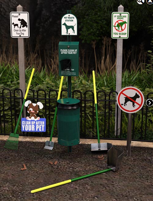 Dog Waste Station and Props