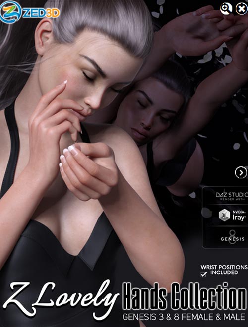 Z Lovely Hands Collection for Genesis 3 and 8