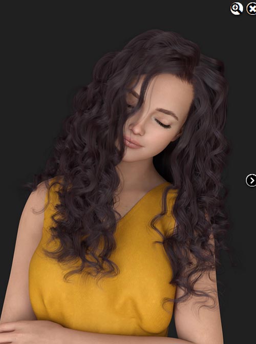 dForce XYZ Adorable Curly Hair for Genesis 9