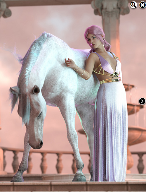 Lady of the Horse Poses for Daz Horse 3 and Genesis 9 Feminine